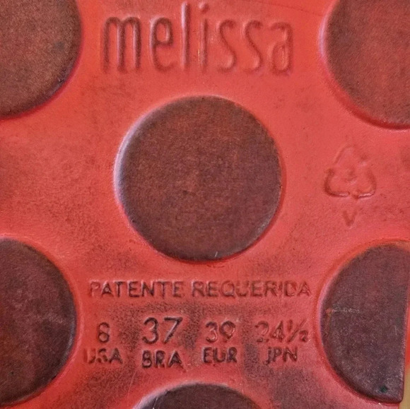 Melissa Women's Jelly PVC Lace  up Low Top Red Sneakers Shoes Size 8. - Picture 16 of 16